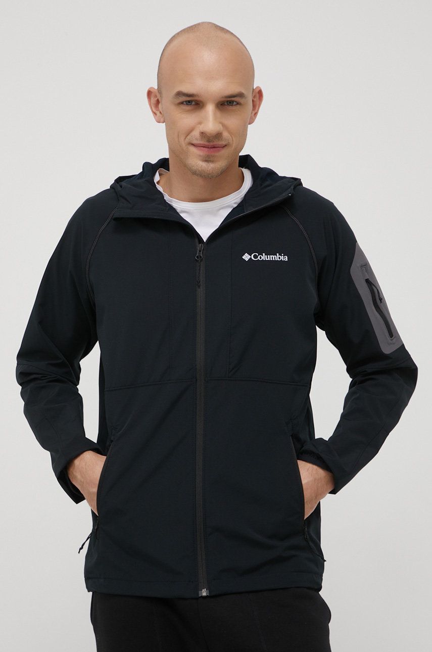 Vetrovka Columbia Tall Heights Hooded Softshell Čierna | 1975591, 0