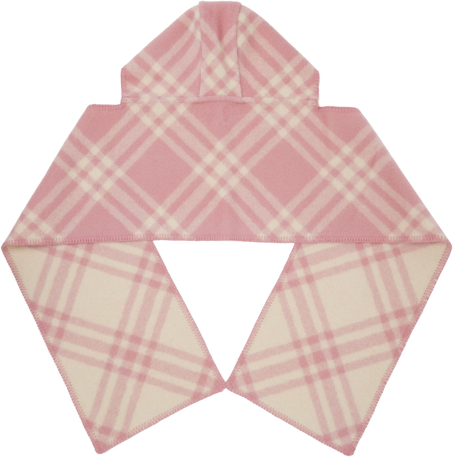Šál Burberry Burberry Check Hooded Scarf Ružová | 8114136, 1