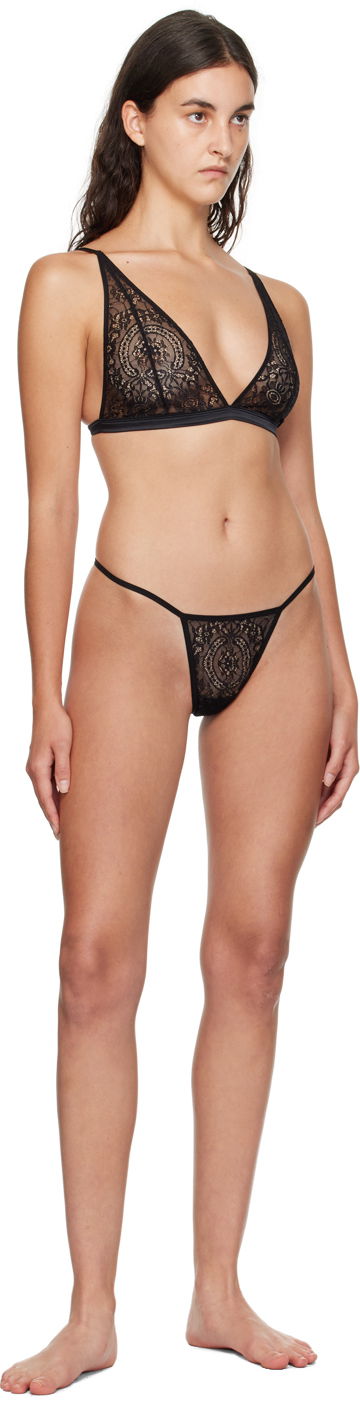 Podprsenka Anine Bing Lace Triangle Bra Čierna | A-10-1165-000, 3