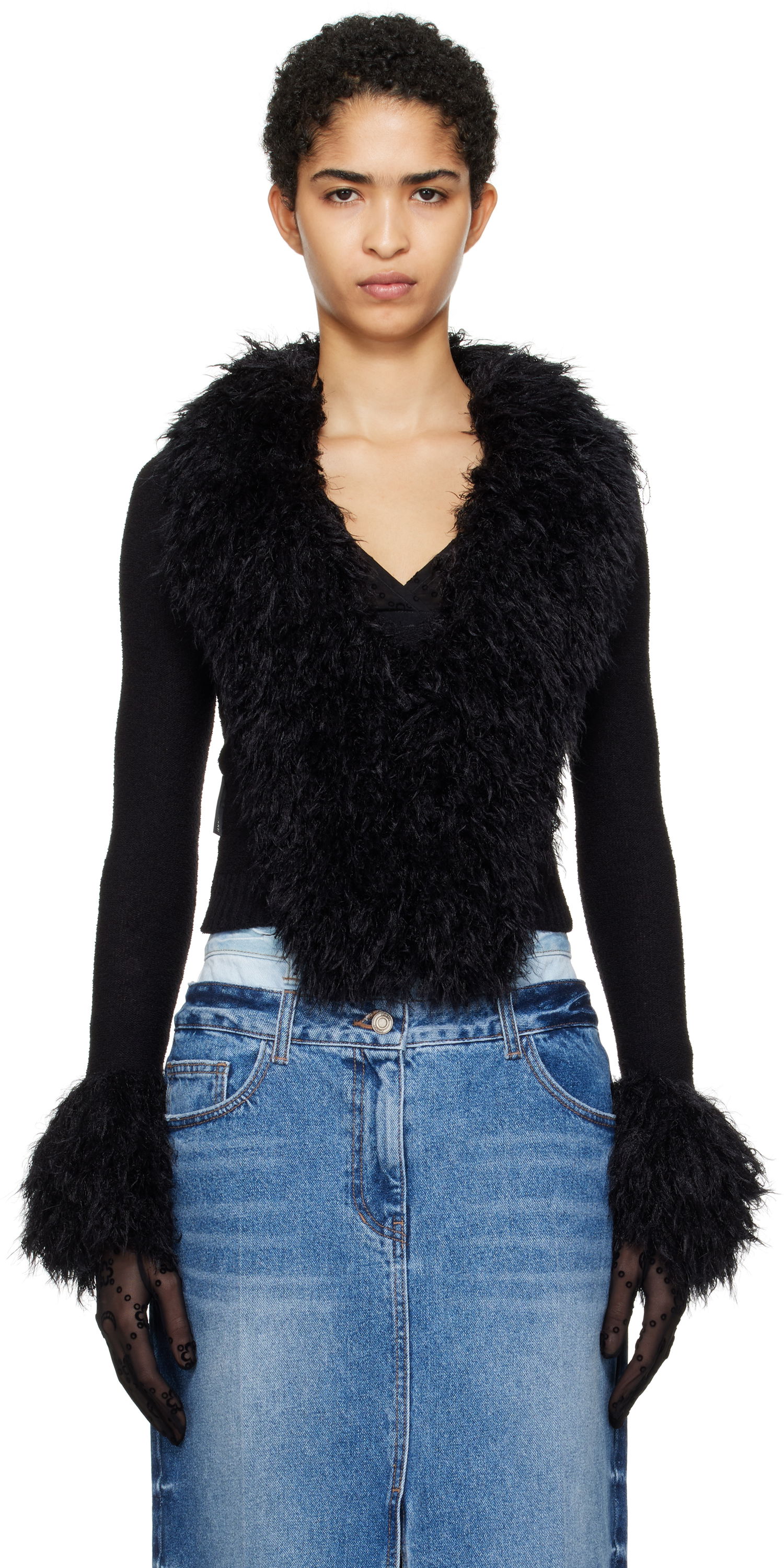 Sveter Marine Serre Puffy Knit Sweater Čierna | WTK040A, 0