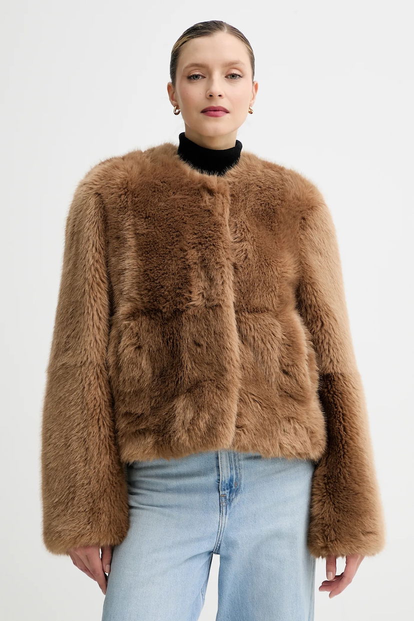 Kabáty STAND STUDIO Halle Faux Fur Coat Hnedá | 62267.9416