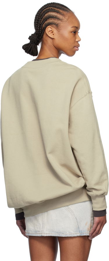 Sveter We11done We11done Oversized V-Neck Sweatshirt Béžová | WD-TS0-25-773-U-KK, 2