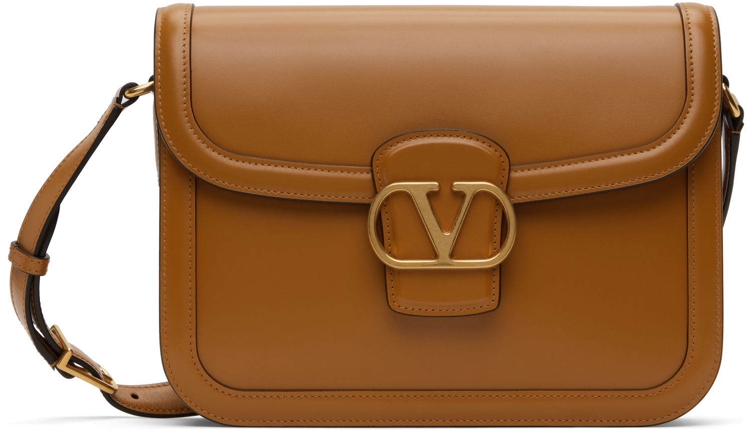 Taška cez rameno Valentino Valentino Garavani 9TO5 Smooth Calfskin Shoulder Bag Hnedá | 6Y2B0D05ECH, 0