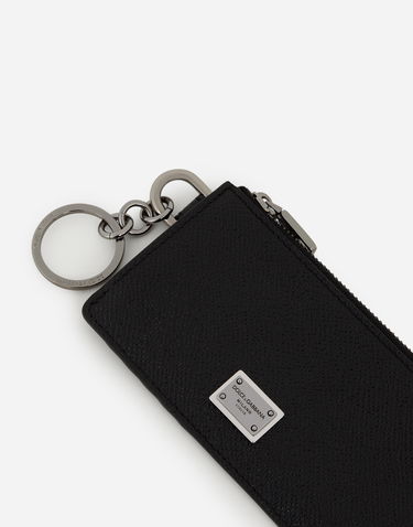 Peňaženka Dolce & Gabbana Calfskin Card Holder With Ring And Logo Tag Čierna | BP2524AG21980999, 3