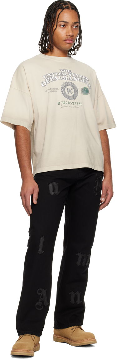 Tričko Palm Angels PA Dollar Loose T-shirt Béžová | PMAA10DF25JER0030B10, 3