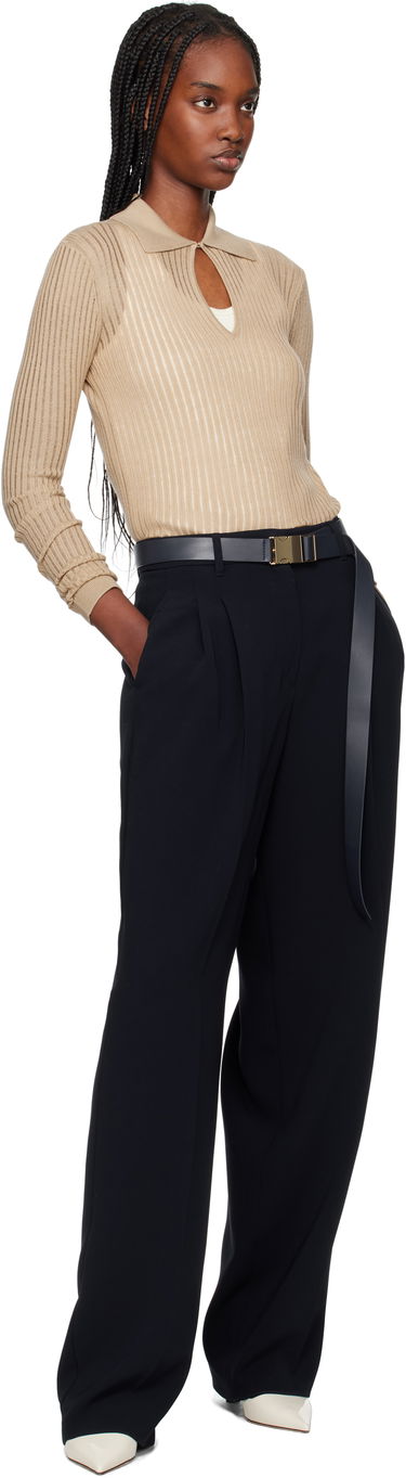 Nohavice Max Mara Max Mara Neottia Pleated Wide-Leg Trousers Navy | 2516131011600, 3