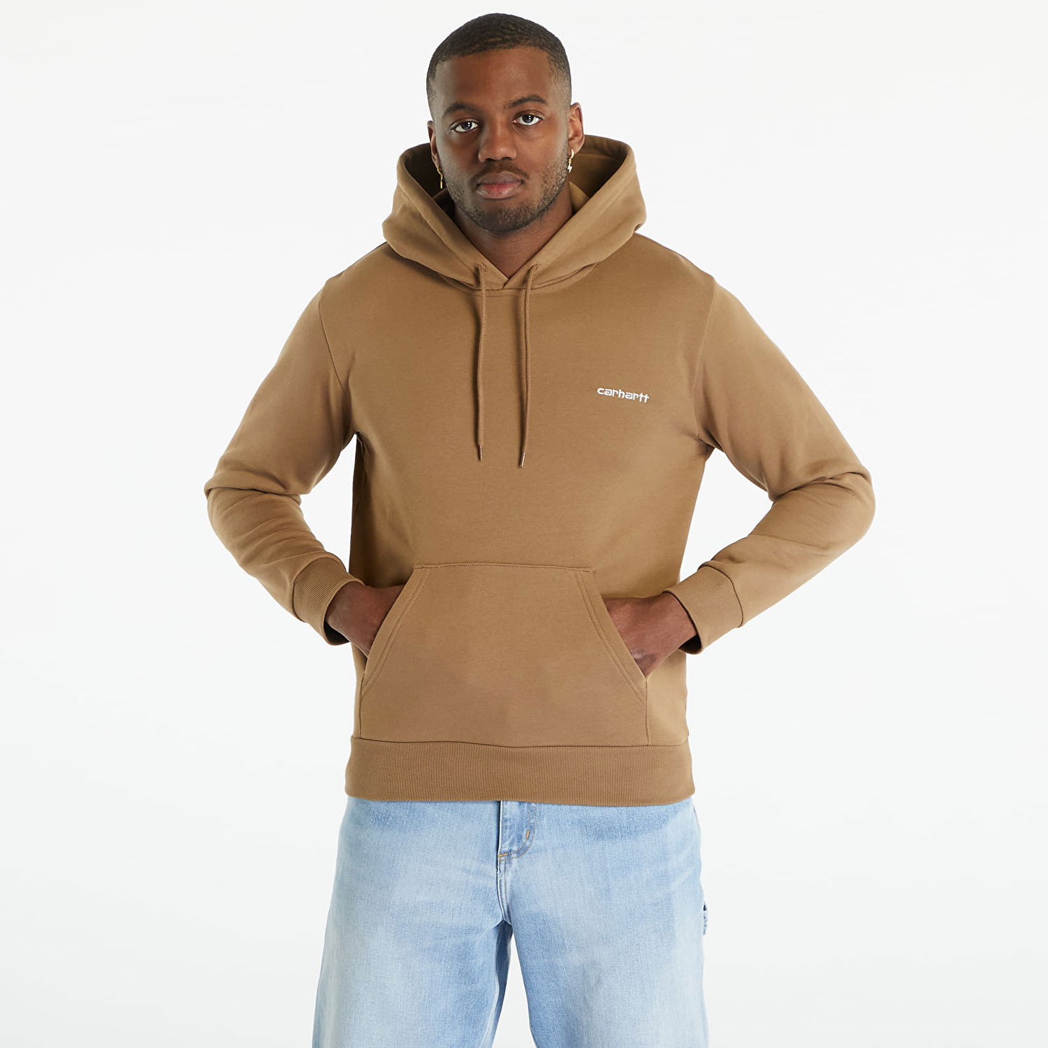 Mikina Carhartt WIP Script Embroidery Hoodie Hnedá | I031243.1GMXX, 0