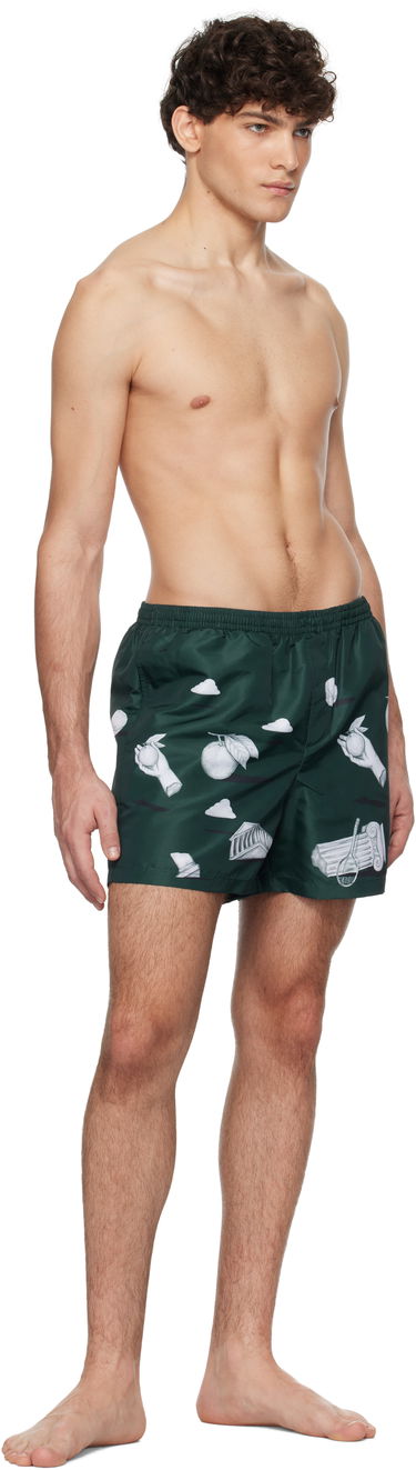 Plavky Casablanca Printed Swim Shorts Zelené | MPS25-TR-032-02, 3