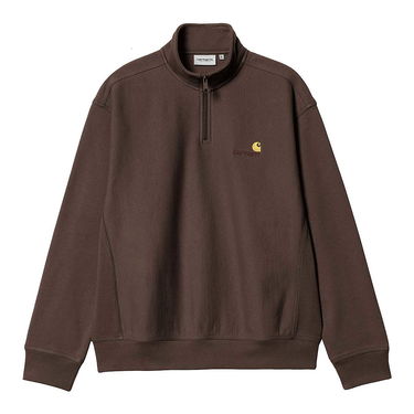 Sveter Carhartt WIP Half Zip American Script Crewneck Hnedá | I027014.47XX, 1