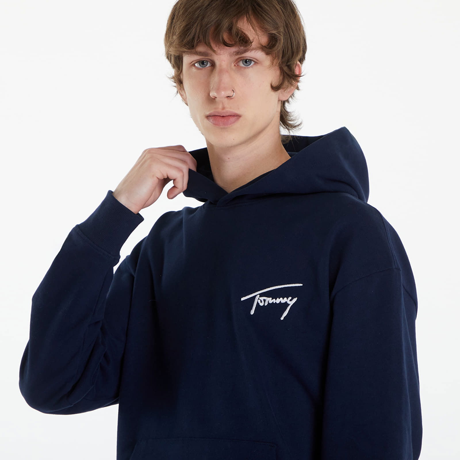 Relaxed Signature Hoodie Blue