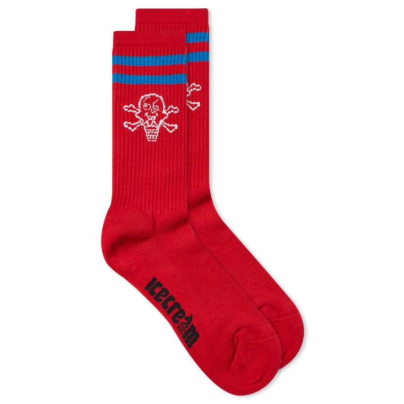 Ponožky BBC IceCream ICECREAM Cones & Bones Sports Socks Červená | IC24268-RD