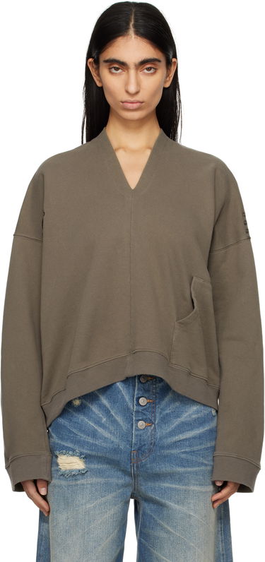 Sveter Maison Margiela MM6 Maison Margiela V-Neck Sweatshirt Hnedá | S52GU0239 M25014, 0