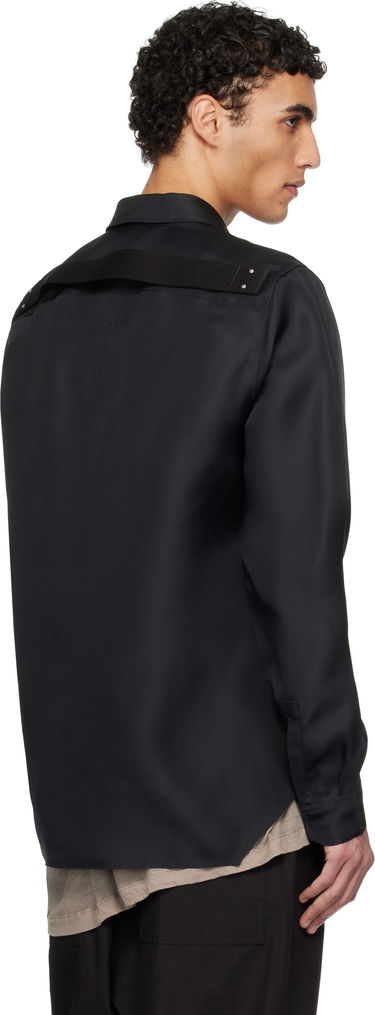 Košeľa Rick Owens Hollywood Silk Gazar Overshirt Čierna | RU01E5236 SG, 2