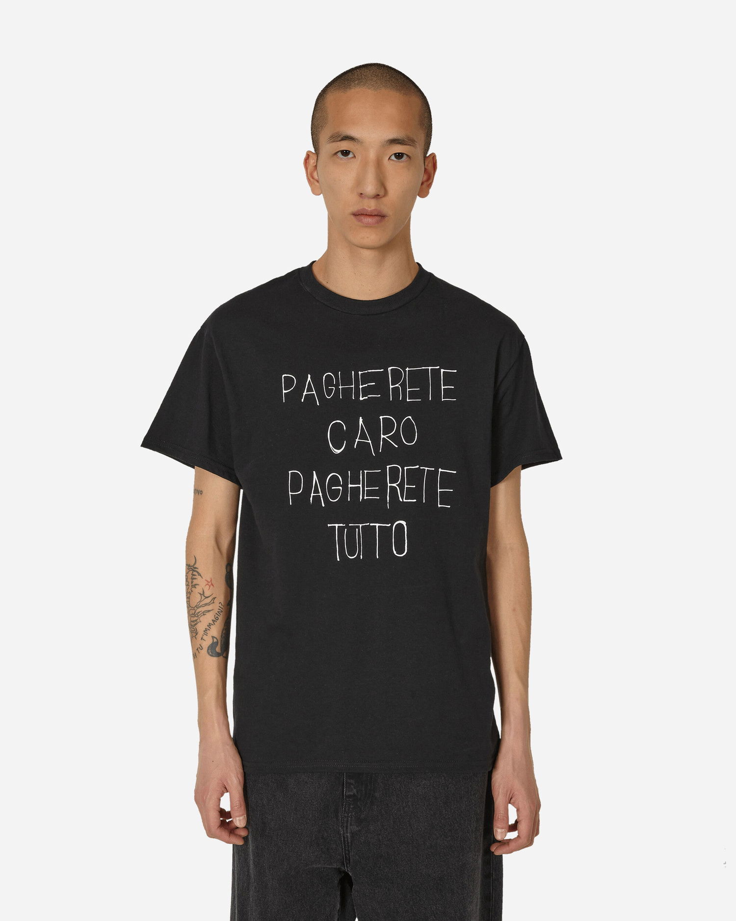 Tričko Slam Jam DeeMo Pagherete Caro Pagherete Tutto T-Shirt Black Čierna | SJPAGHERETEE1 001, 0