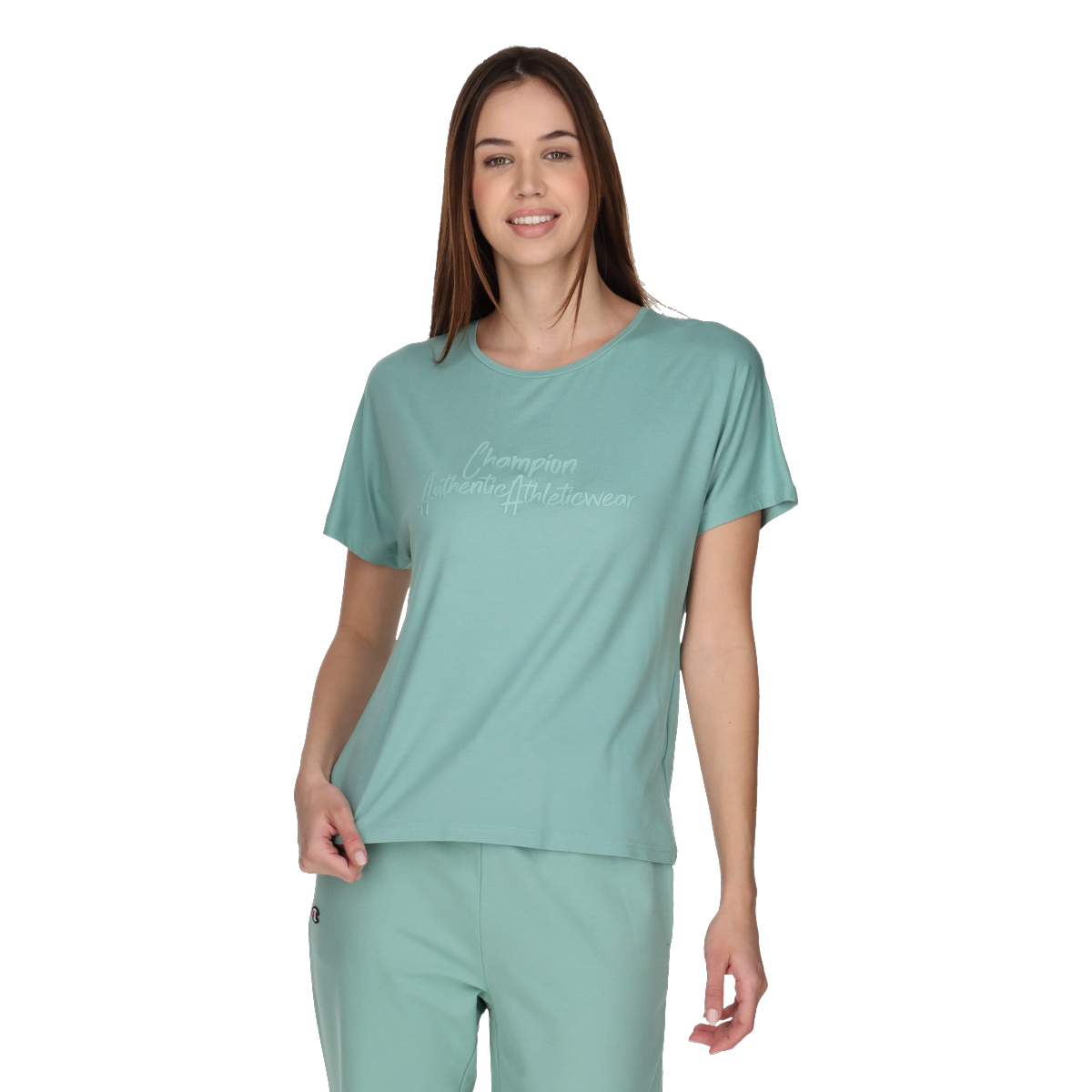 Tričko Champion T-Shirt Authentic Athleticwear Tyrkysová | 117619-GS015, 0