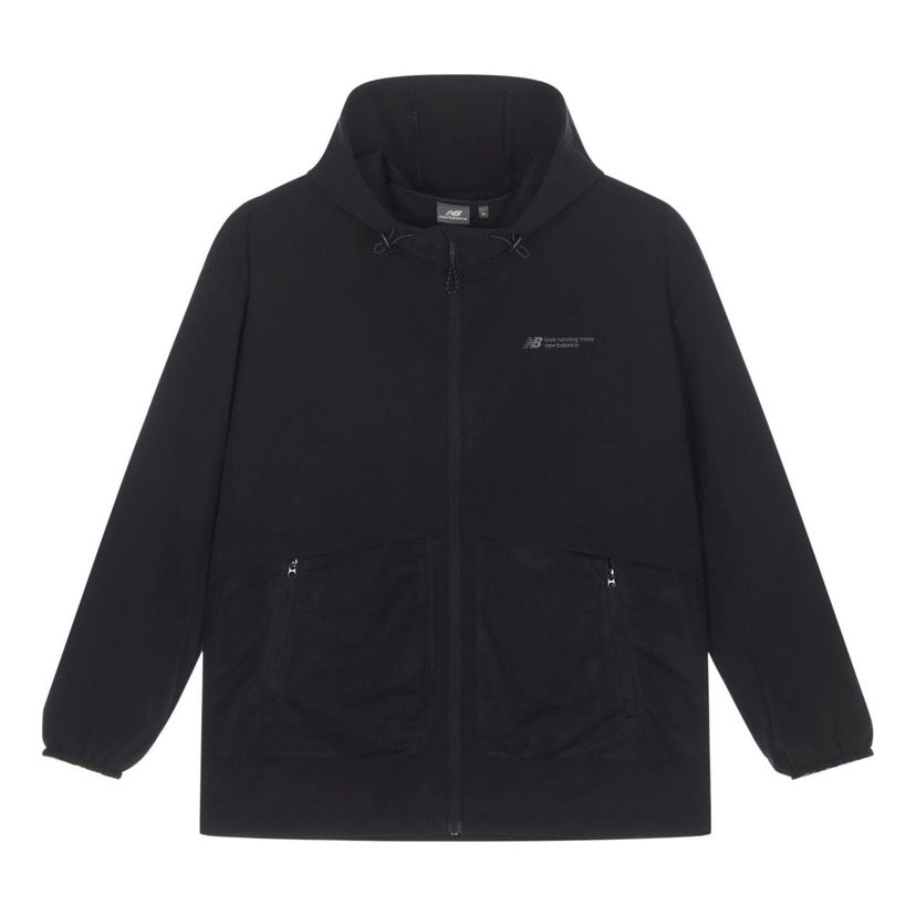 Vetrovka New Balance Woven Hooded Jacket Čierna | NAE24151-BK