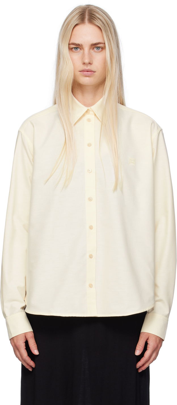 Košeľa TOTEME TOTEME Monogram Button-Up Shirt Žltá | 243-WRT0356-FB0235, 0