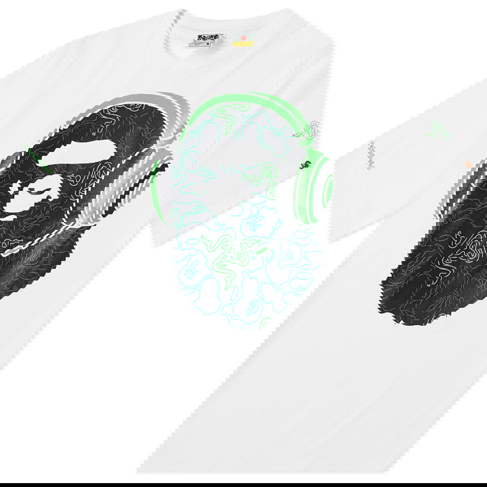 Tričko BAPE x Razer Neon Camo Ape Head Tee Biela | 001TEI231906C-WHT, 0