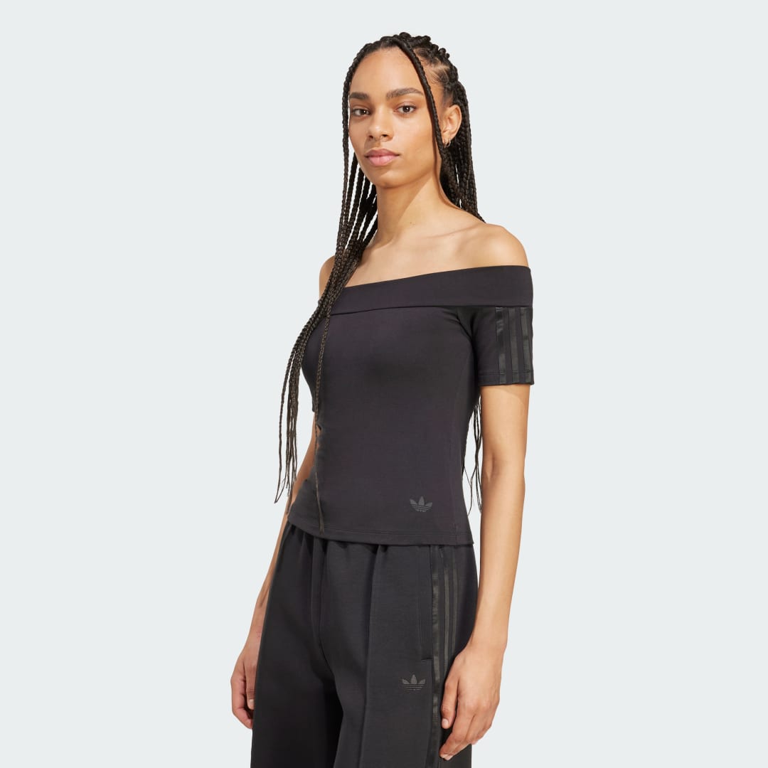 Tričko adidas Performance Adicolor Bandeau Off-The-Shoulder Tee Čierna | JV9742, 0