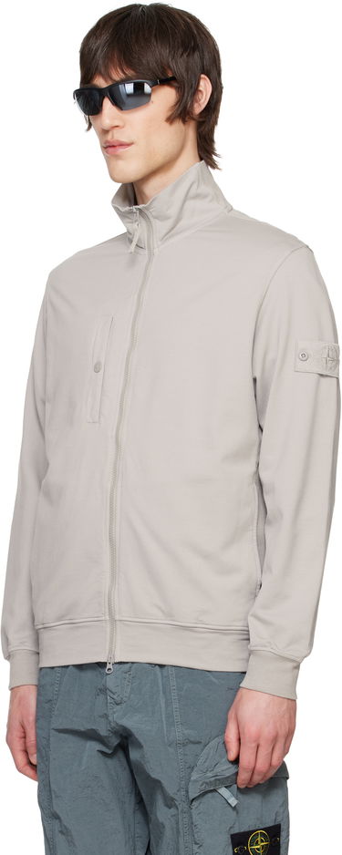 Sveter Stone Island Stone Island Stretch Zip-Up Jacket Šedá | K1S15 6100012 S00F3, 3