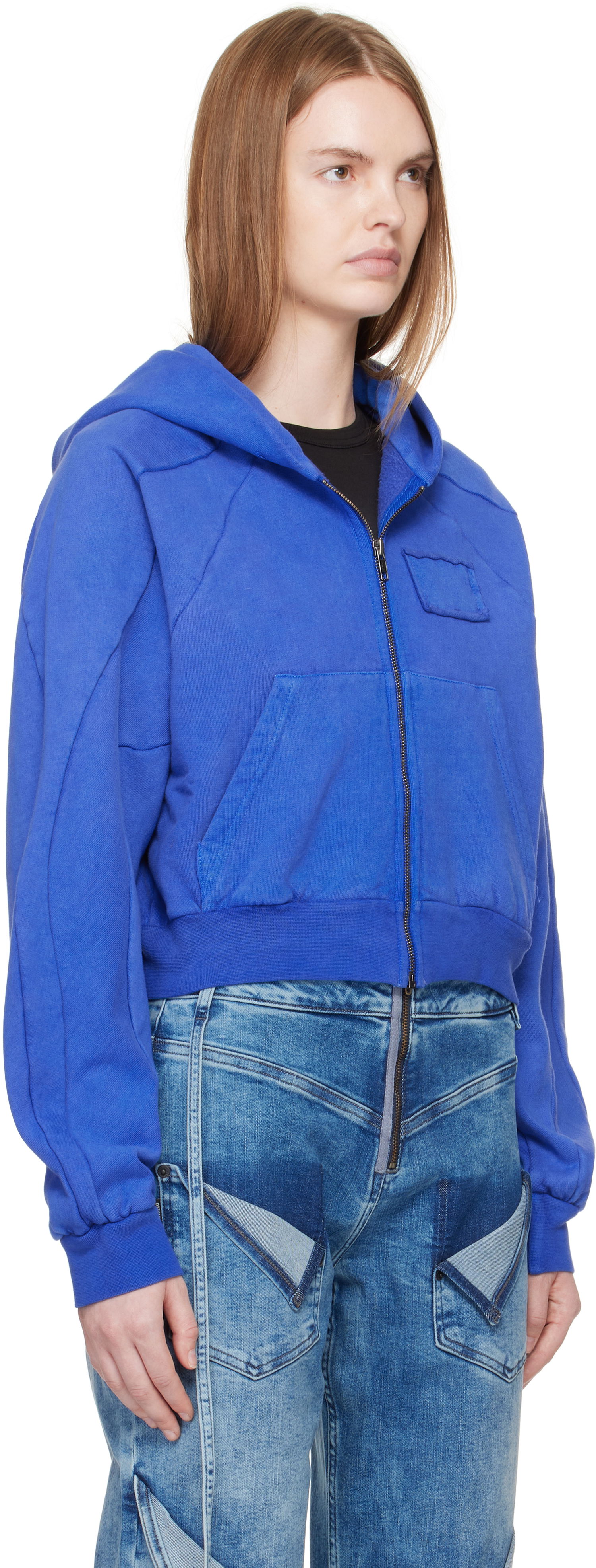 Mikina Ottolinger Ottolinger Multiline Zip Hoodie Modrá | 115-600415-03, 1