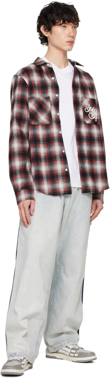 Košeľa AMIRI Amiri Swirl Flannel Shirt Červená | AMSTFL1007, 3