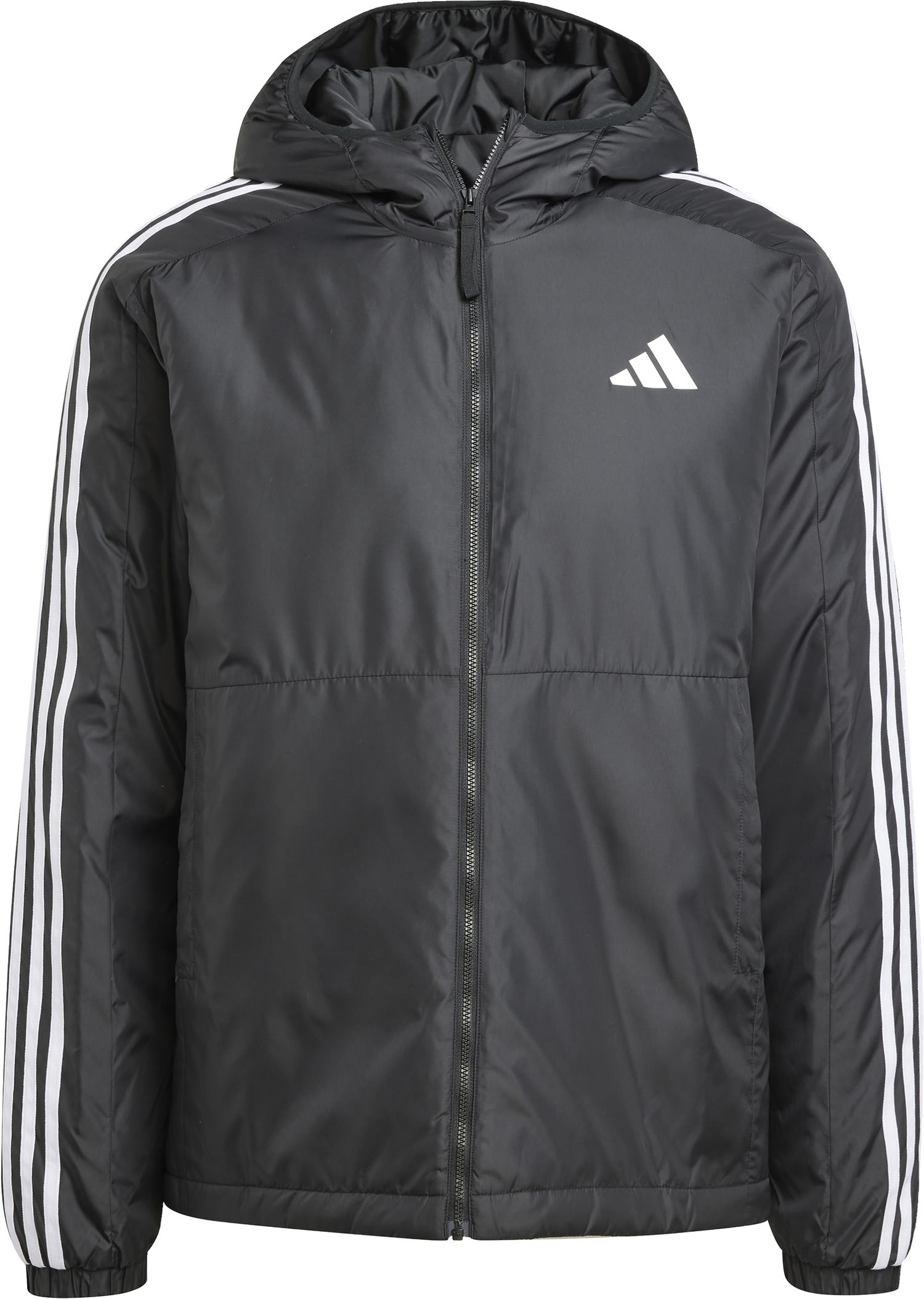Bunda adidas Originals Essentials 3-Stripes Hooded Jacket Čierna | jd1032, 0