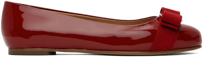 Starostlivosť o obuv FERRAGAMO Salvatore Ferragamo Varina Ballerina Flats Vínová | 01A181 - 592125, 0