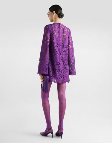 Šaty Dolce & Gabbana Dolce & Gabbana Cordonetto Lace Short Dress Fialová | F6DJOTHLM7LF0571, 2