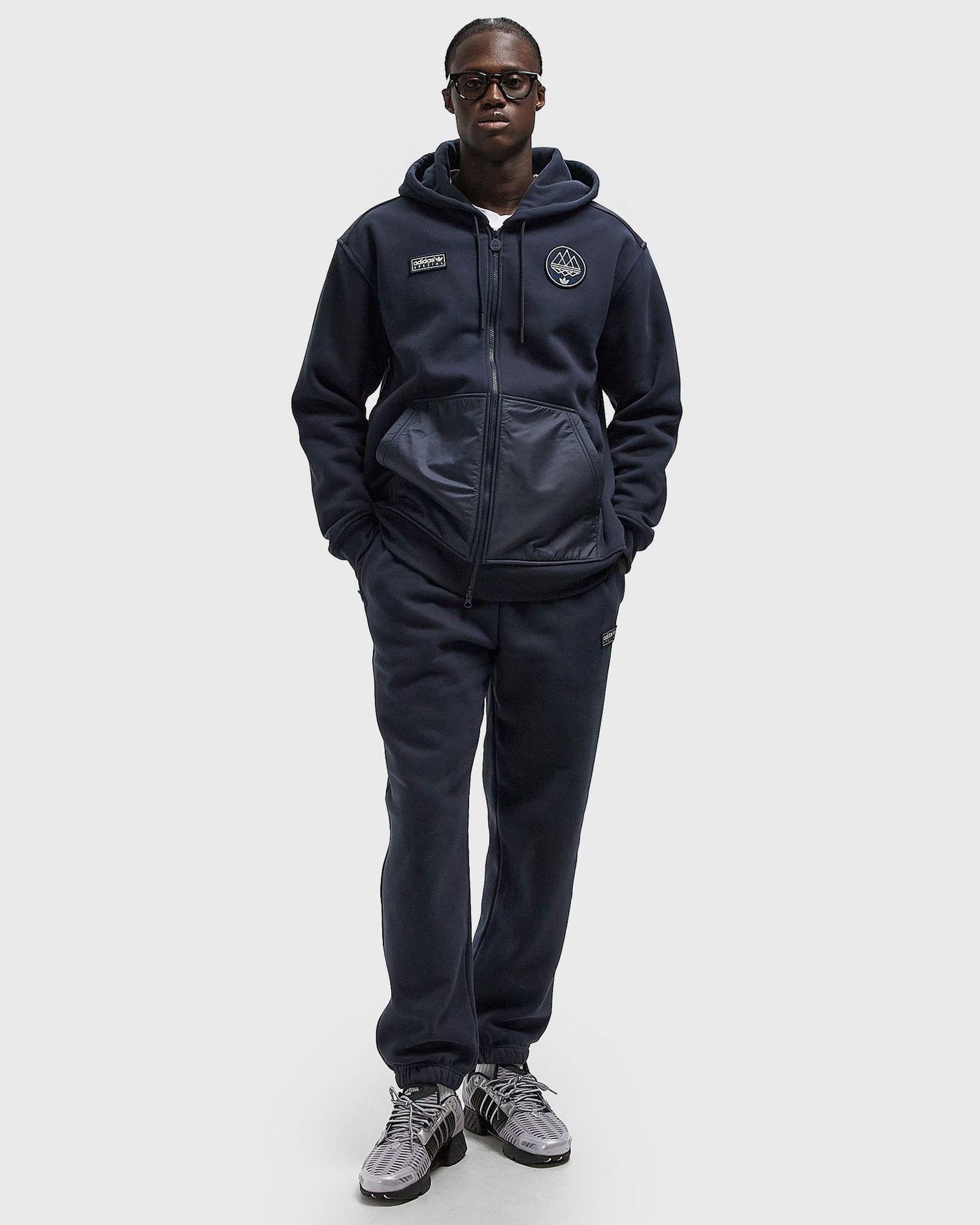 Mikina adidas Originals Originals WILPSHIRE SPZL Panelled Full-Zip Hoodie Navy | KA3905, 1