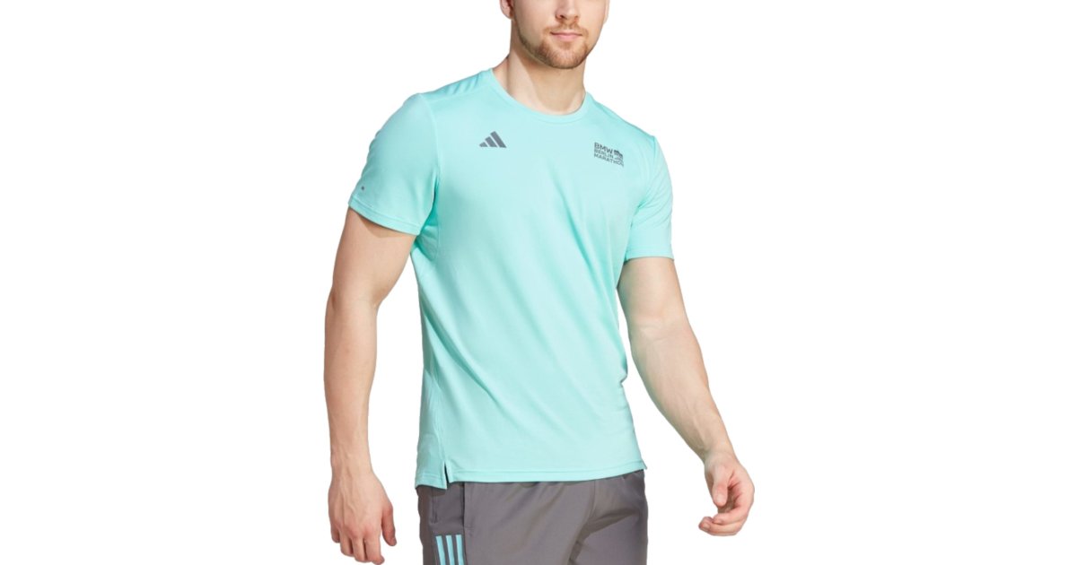 Tričko adidas Originals BMW Berlin Marathon 2023 Legends Tee Tyrkysová | in1338, 1