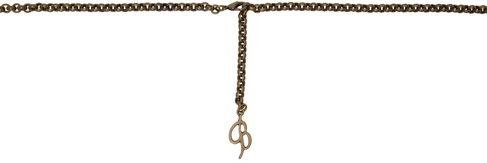 Náhrdelník Blumarine Rhinestone Logo Chain Belt Hnedá | P344W022A, 1