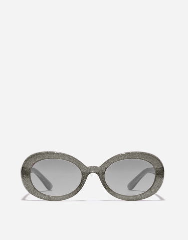Slnečné okuliare Dolce & Gabbana Dolce & Gabbana DNA Glitter Oval Sunglasses Šedá | VG600PVN1879V000, 0