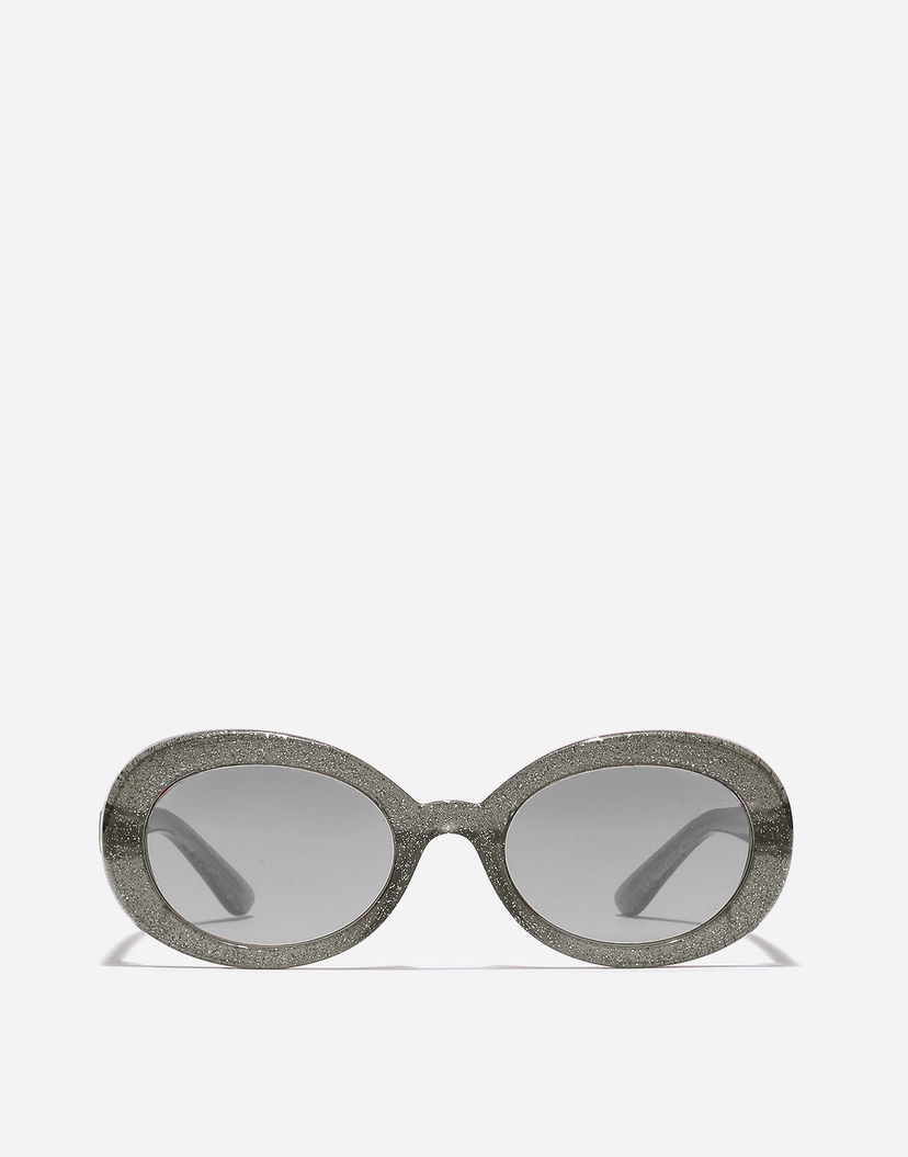 Slnečné okuliare Dolce & Gabbana Dolce & Gabbana DNA Glitter Oval Sunglasses Šedá | VG600PVN1879V000