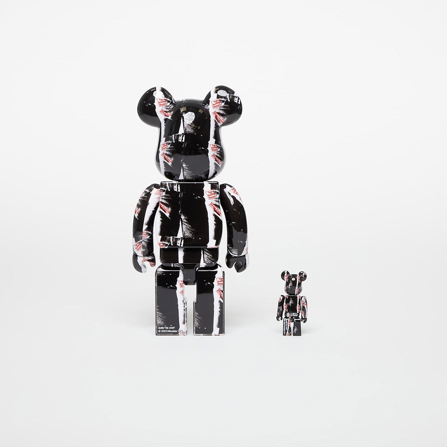 Zberateľské Medicom Toy BE@RBRICK Andy Warhol × The Rolling Stones Sticky Fingers 100% & 400% Set Čierna | MT_0034, 1