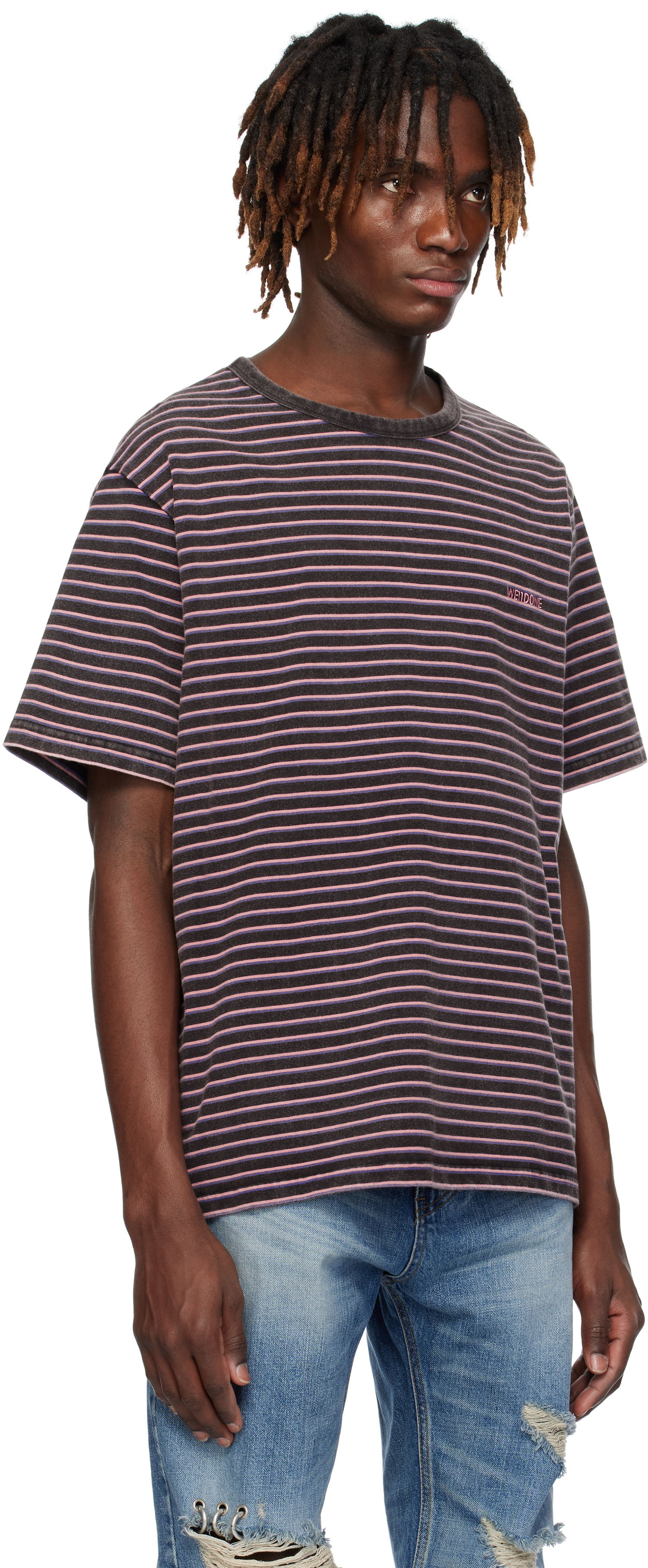 Tričko We11done We11done Logo Striped T-Shirt Rôznofarebný | WD-TT0-25-736-U-BK, 1