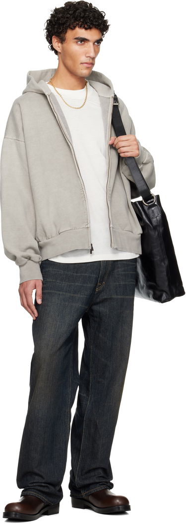 Mikina Fear of God Holiday Embroidered Classic Full Zip Hoodie Šedá | 192HO254781F, 3