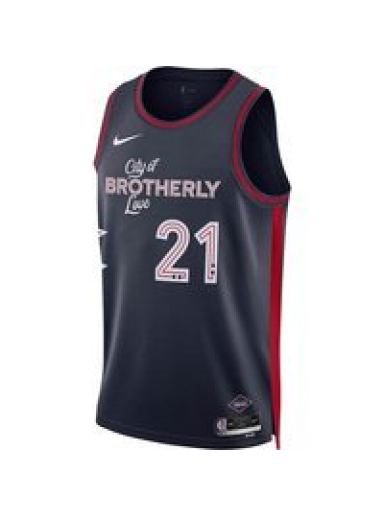 Dres Nike NBA PHILADELPHIA 76ERS DRI-FIT CITY EDITION SWINGMAN JERSEY JOEL EMBIID Navy | DX8515-420