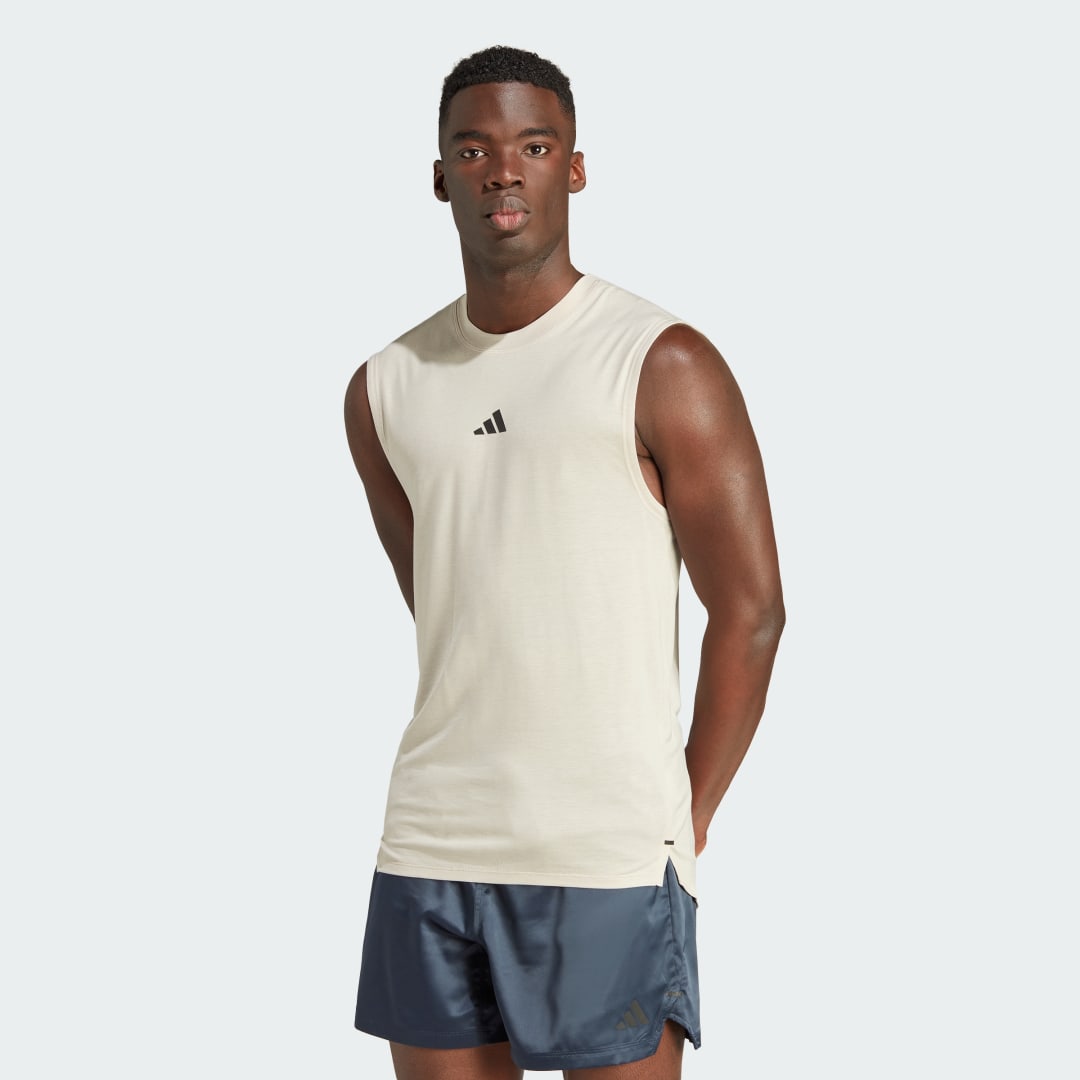 Tielko adidas Originals Power Workout Tank Top Béžová | IQ1821, 0