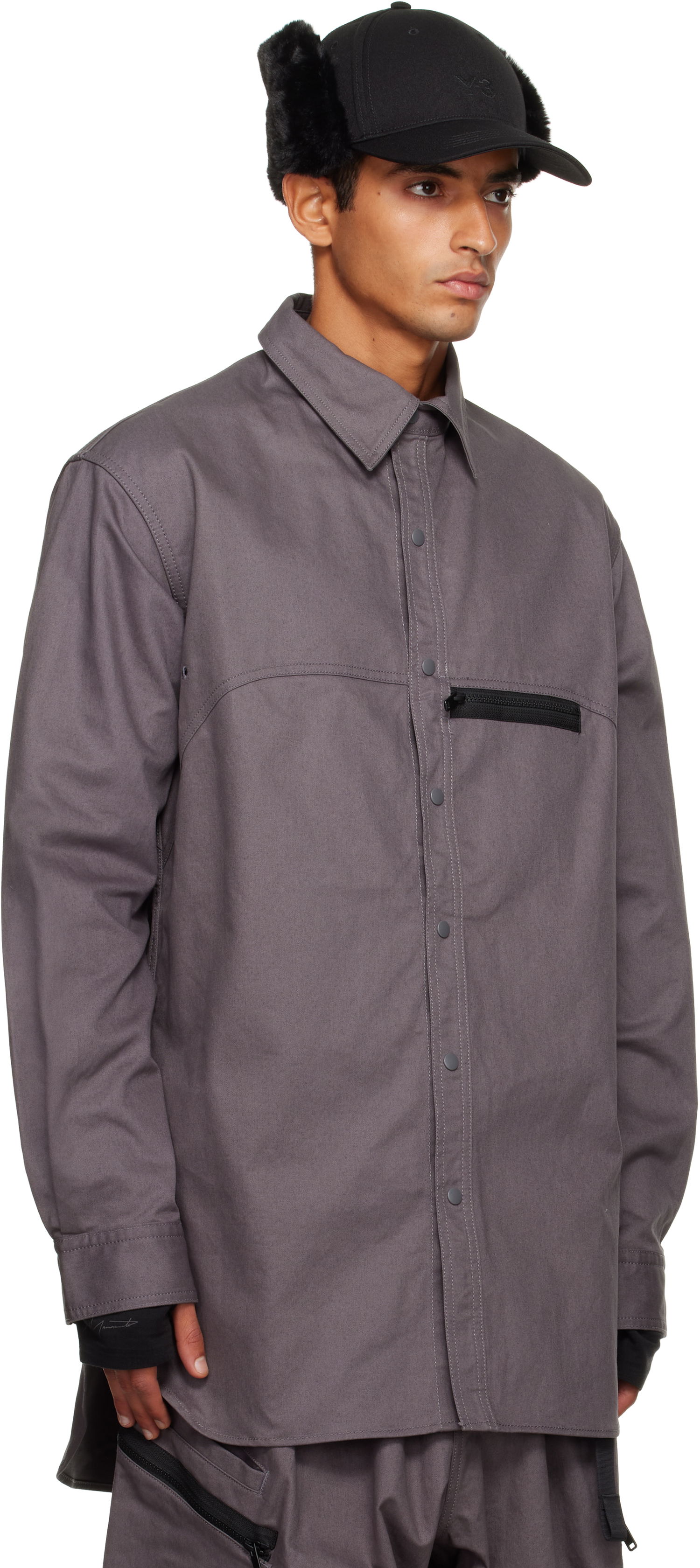 Košeľa Y-3 Y-3 Twill Shirt Šedá | KB2079, 1