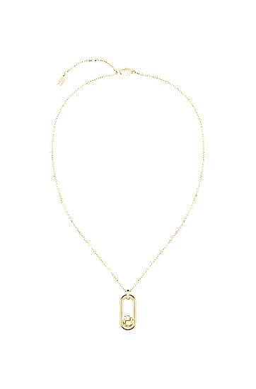 Náhrdelník BOSS Chain Necklace with Double B Monogram Pendant Žltá | 1580627, 1