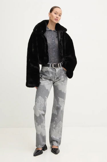 Džínsy Fiorucci High Waist Angel Print Jeans Šedá | U01FMDJE075DN03DN07, 1