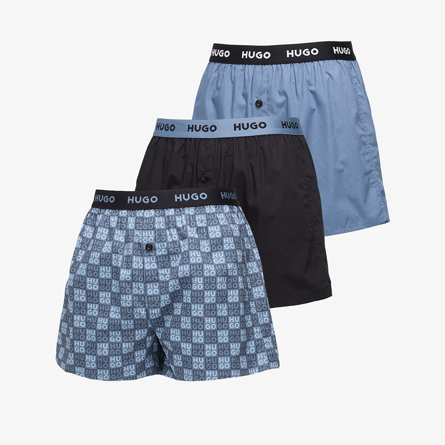 Boxerky BOSS B-Woven Loose Fit Boxers 3-Pack with Logo Pattern Rôznofarebný | 50532565-964, 0
