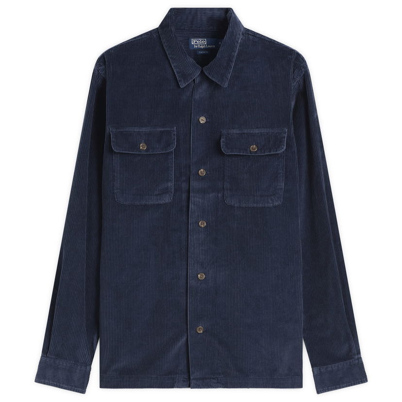 Košeľa Polo by Ralph Lauren Corduroy Overshirt Navy | 710981753003-NVY