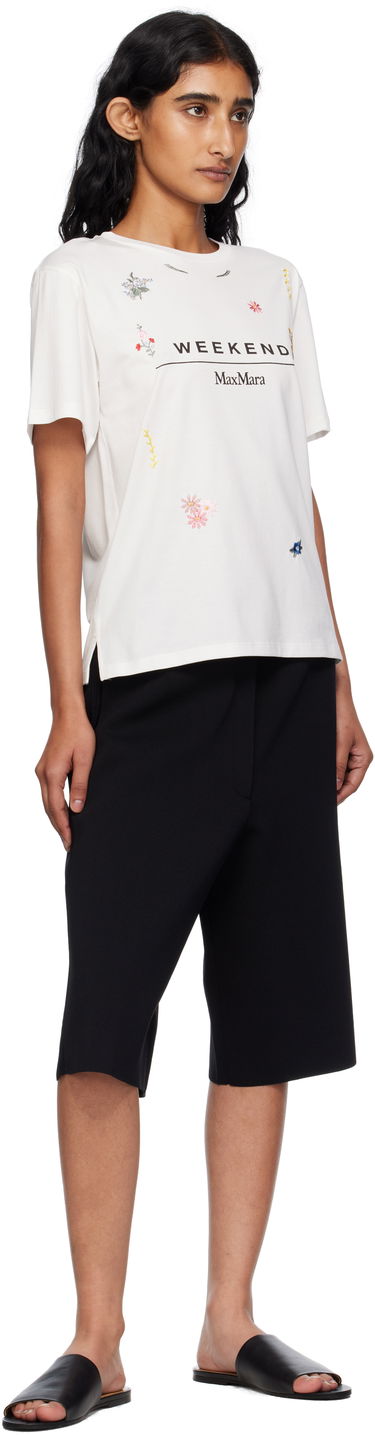 Tričko Max Mara Weekend Max Mara Olga Floral Embroidered T-Shirt Biela | 2515971042600, 3