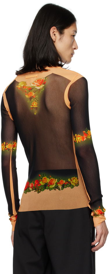 Tričko Jean Paul Gaultier Gaultier Fleurs Long Sleeve T-Shirt Oranžová | 23/12-U-TO062-T525-6800, 2