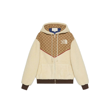 Mikina Gucci The North Face x GG Canvas Shearling Jacket Béžová | 644582 XJC3T 2102, 2