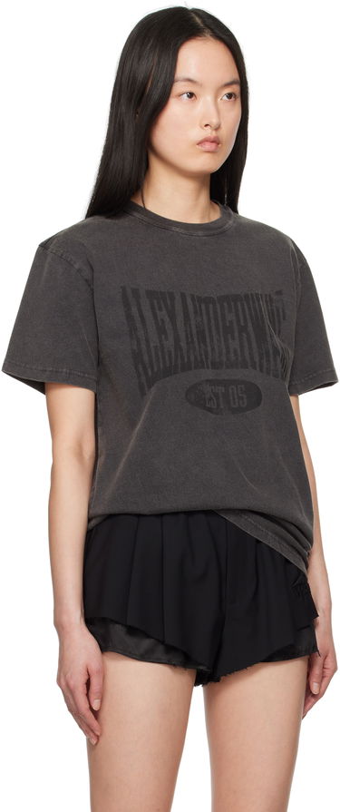 Tričko Alexander Wang Alexander Wang.t Distressed Logo T-Shirt Šedá | 4CC2251542, 1