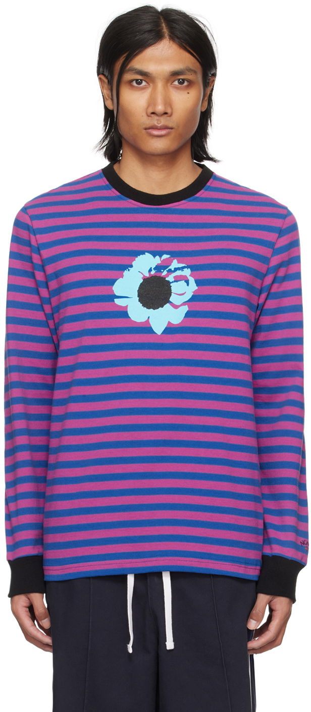 Tričko Noah The Cure Striped T-Shirt Ružová | KN175FW23, 0