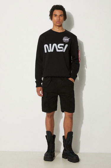 Sveter Alpha Industries NASA Reflective Crew Sweat Čierna | 178309-03, 1